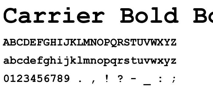 Carrier Bold Bold font